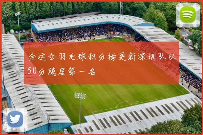 全运会羽毛球积分榜更新深圳队以50分稳居第一名